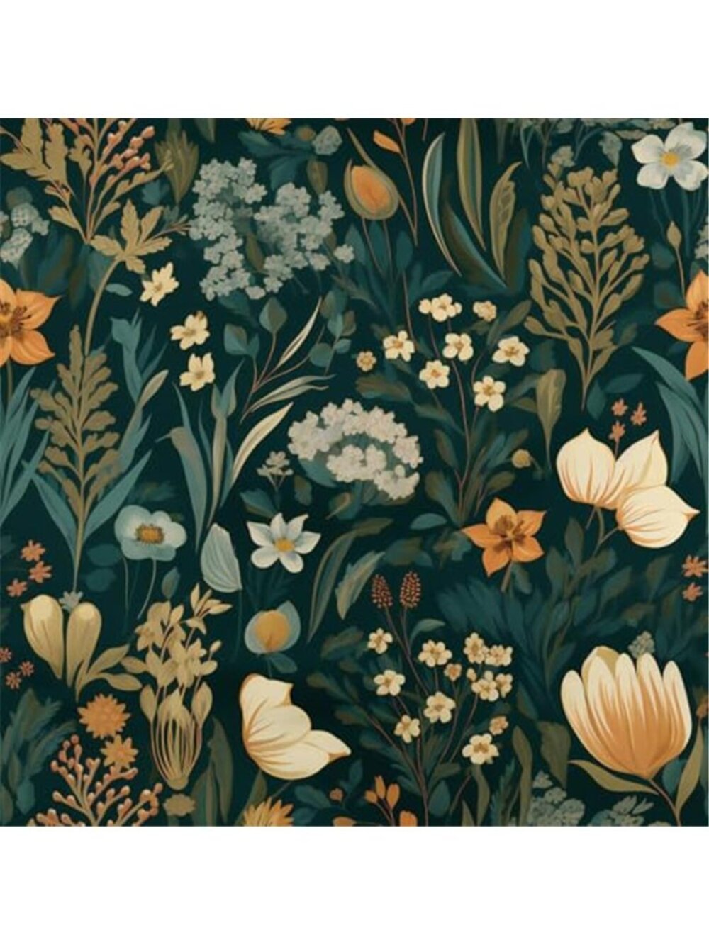 Dark Floral Peel Stick Wallpaper Vintage Vinyl Removable Contact Paper Decor
